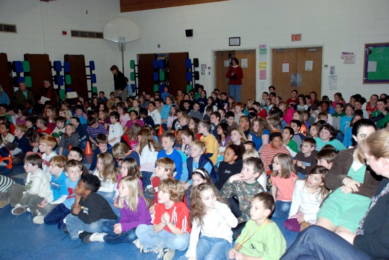 Elementary school assembly highlight in McKees Rocks, PA